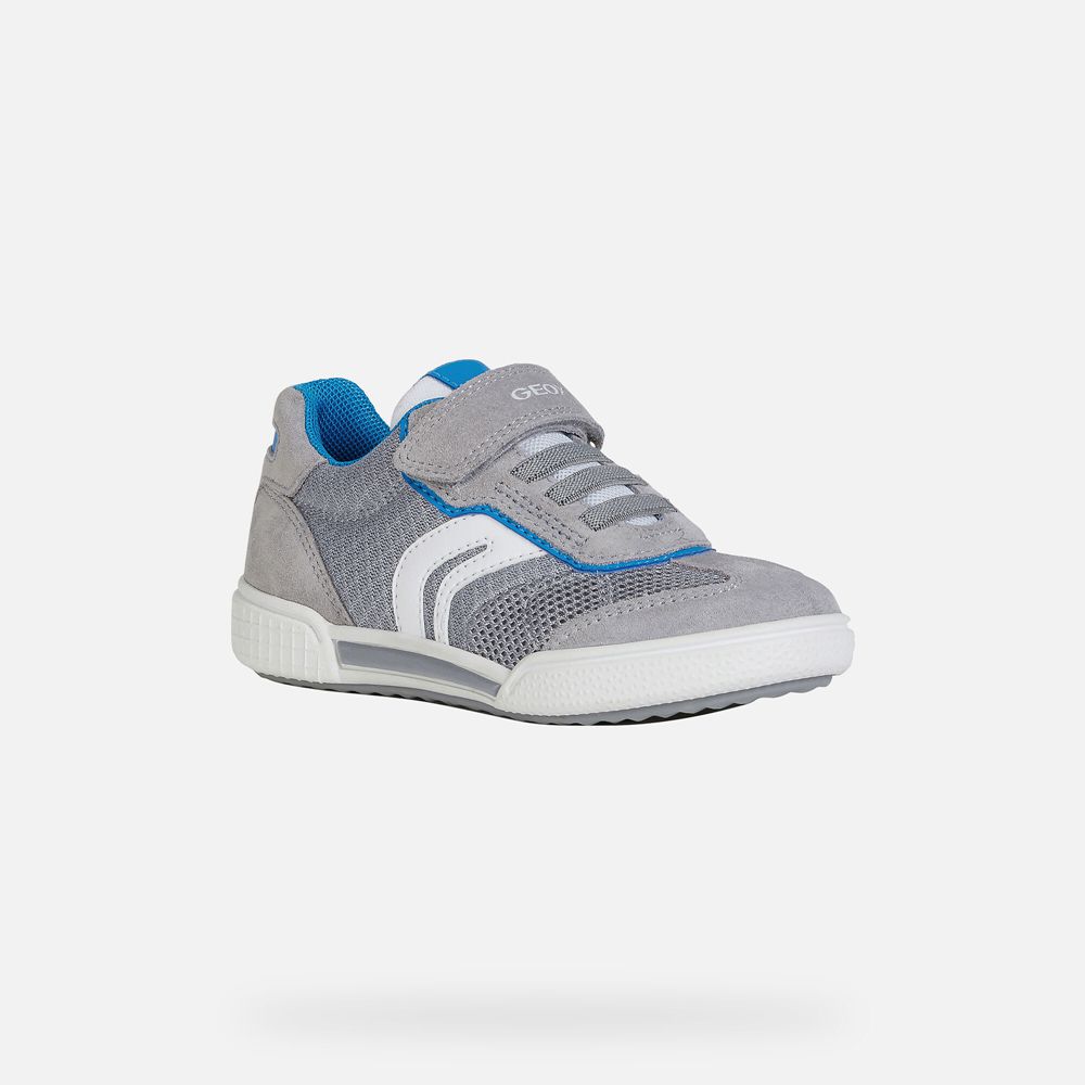 Geox Sneakers Grey Poseido - Geox Boys Shoes - XPBLFU385